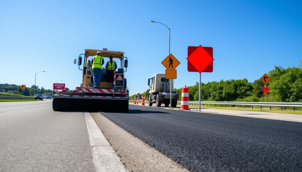 Mantenimiento de asfalto en carreteras