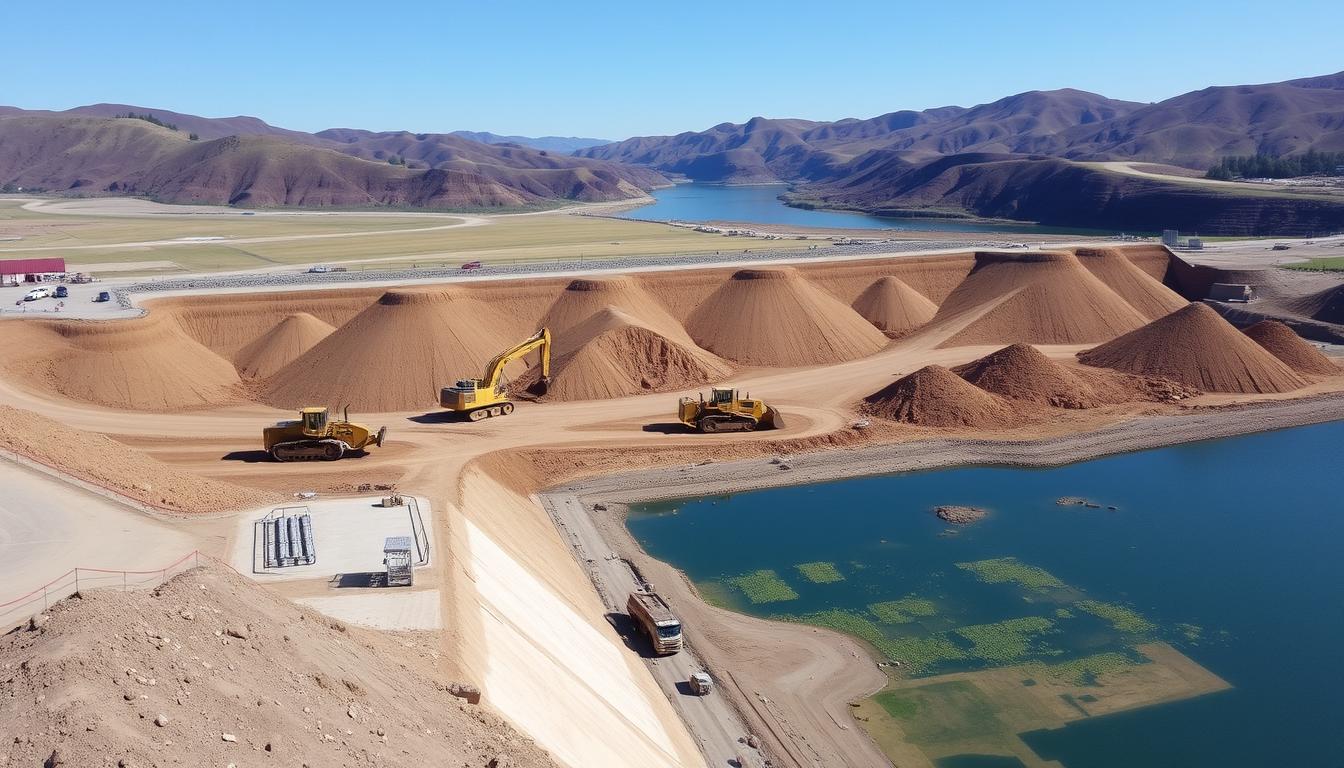 "Movimiento de tierras en proyectos de construcción de presas"