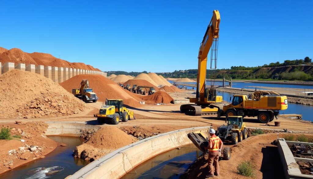 "Movimiento de tierras para obras de ingeniería hidráulica"