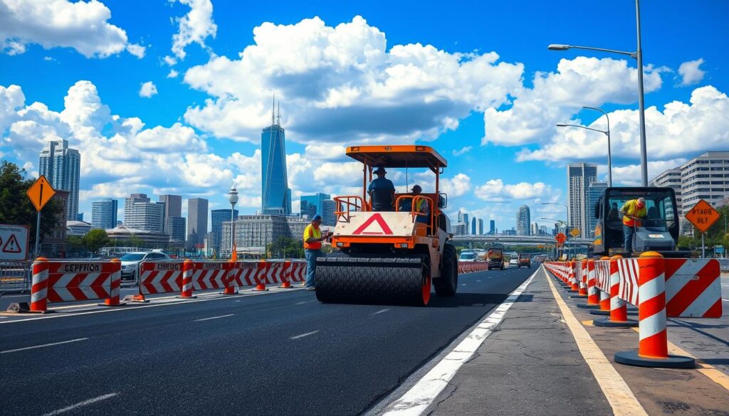 construcción de carreteras