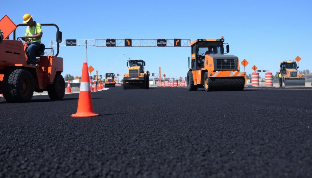 construcción de carreteras