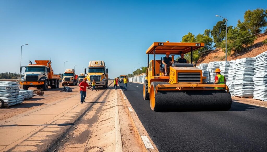 construcción vial